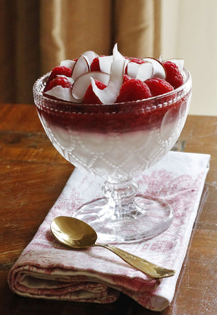  Budino al cocco e lamponi