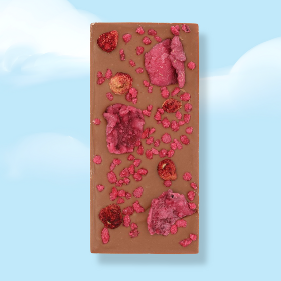 Cioccolato al Latte, Petali di Rosa, Fragoline di Bosco