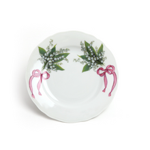  Dessert plate Lily of the valley with pink bow