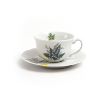  Lily of the valley tea cup with orange bow