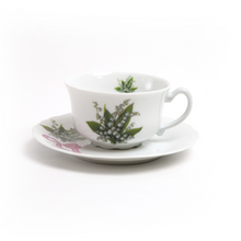  Lily of the valley tea cup with pink bow
