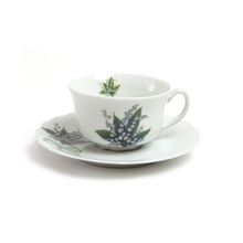  Lily of the valley green bow tea cup