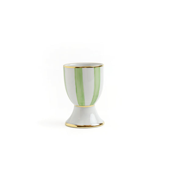 Egg Cup Green Stripes
