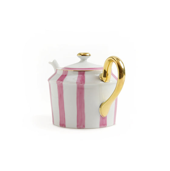 Striped Pink Teapot