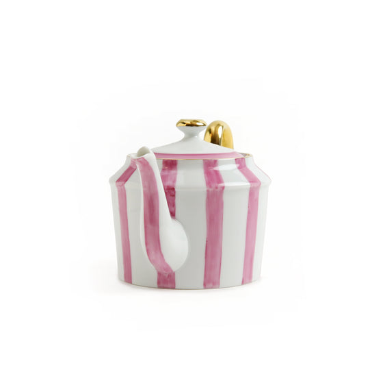 Striped Pink Teapot
