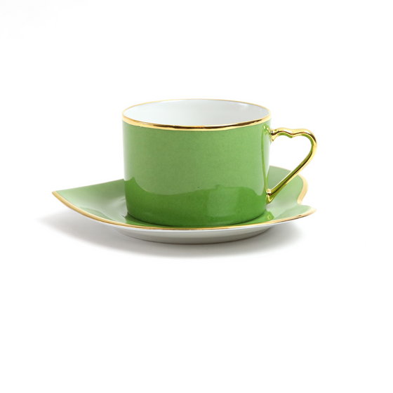 Xícara de Chá Coração Verde Limoges